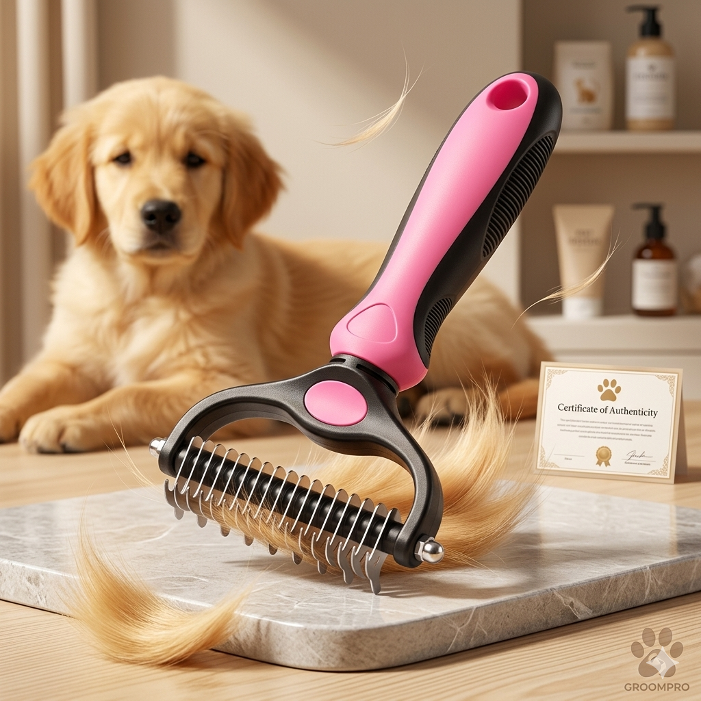 GroomDuo Set – Entfilzungsrechen und Stahlkamm für Hund und Katze