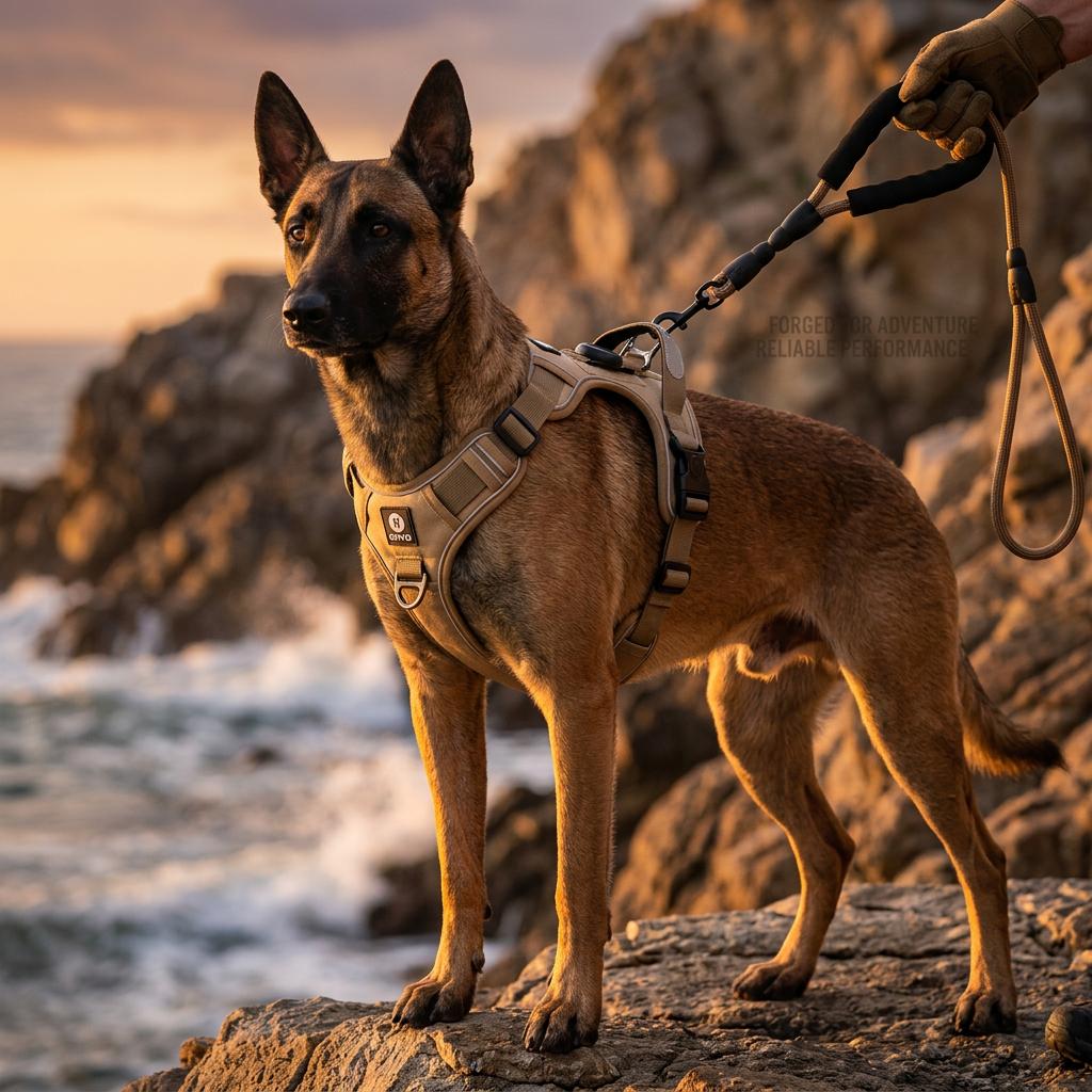 TrailGuard Set – Anti-Ausbruch Hundegeschirr und Leine für mittelgroße und große Hunde