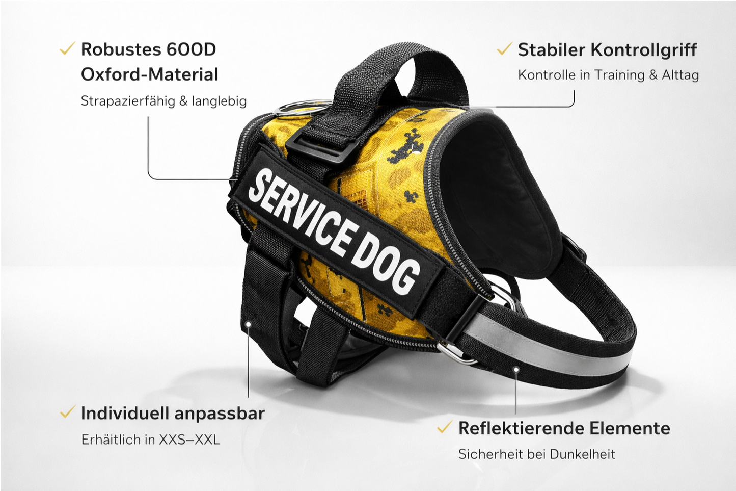 K9 Utility Vest – Tactical Hundegeschirr mit Patch und Griff (HH006)