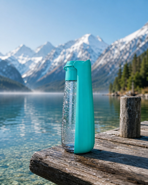 Pawver AquaGo – Tragbare Hunde-Trinkflasche mit faltbarer Schale für unterwegs