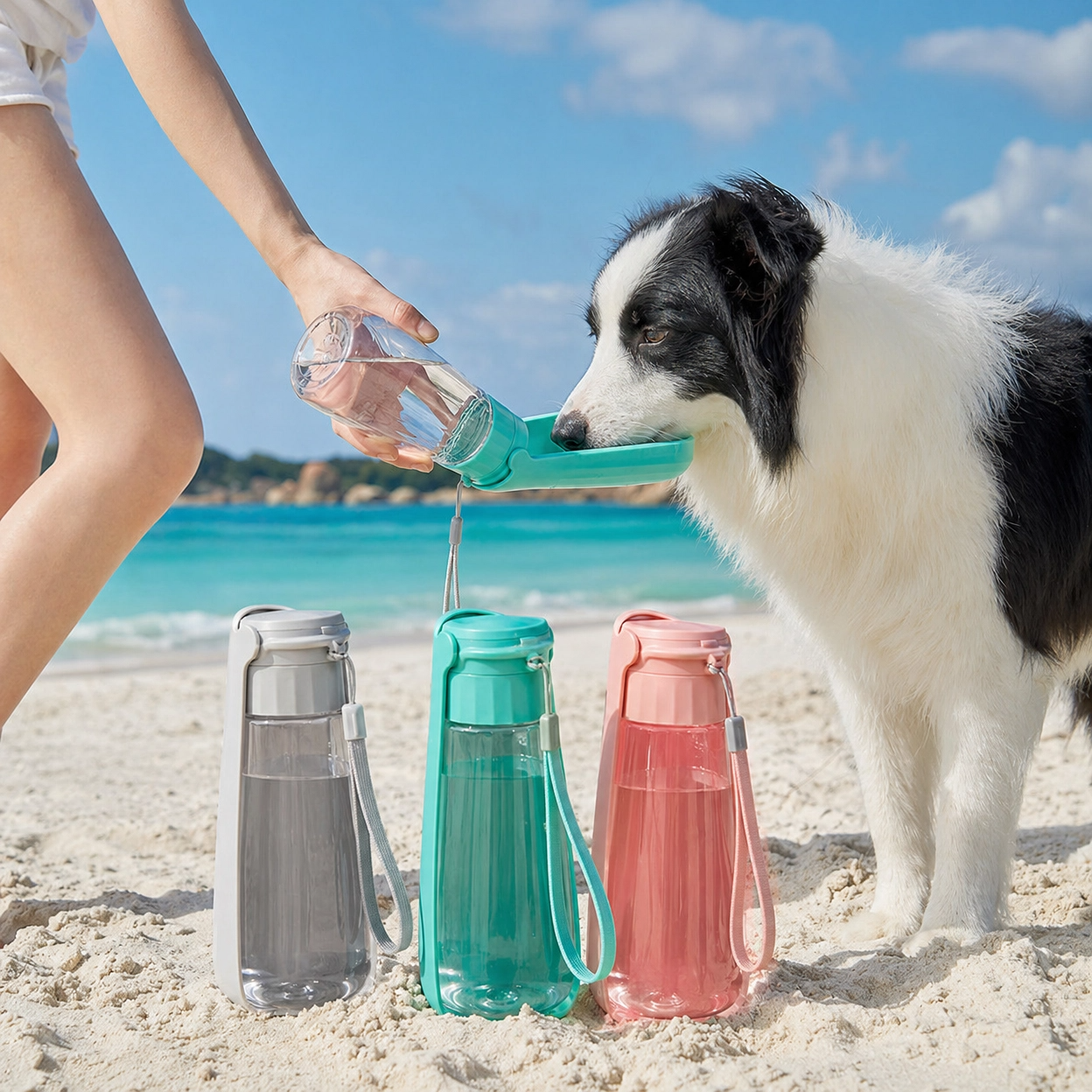 Pawver AquaGo – Tragbare Hunde-Trinkflasche mit faltbarer Schale für unterwegs