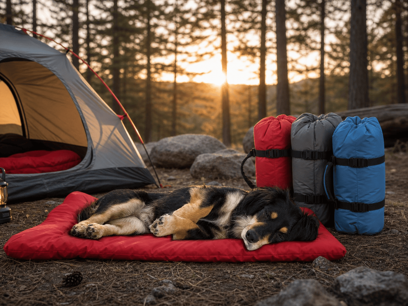 Pawvero CampBed – Wasserdichte Outdoor-Hundematte faltbar und tragbar für Hunde – Bild 2