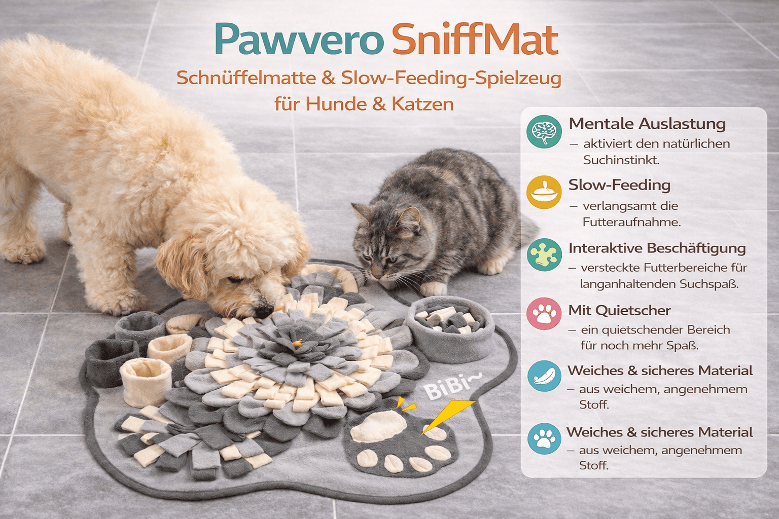 SniffMat – Schnüffelmatte & Slow-Feeding-Spielzeug für Hunde – Bild 5
