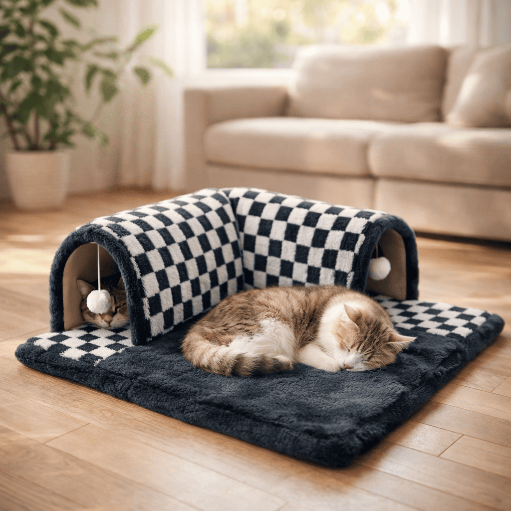 TunnelNest 2-in-1 Spielhöhle und Schlafplatz für Katzen
