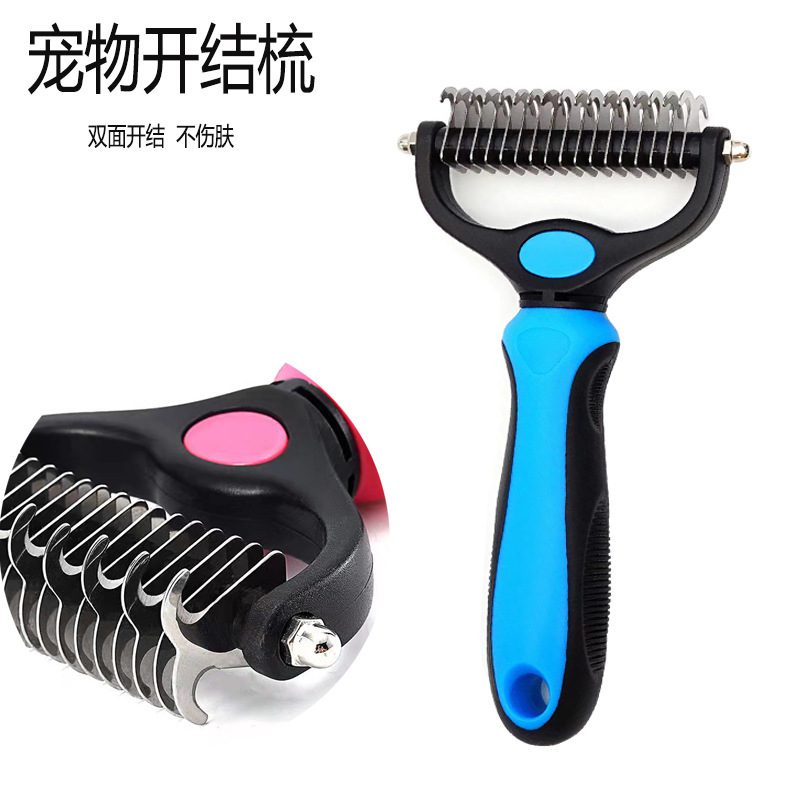 GroomDuo Set – Entfilzungsrechen und Stahlkamm für Hund und Katze – Bild 5