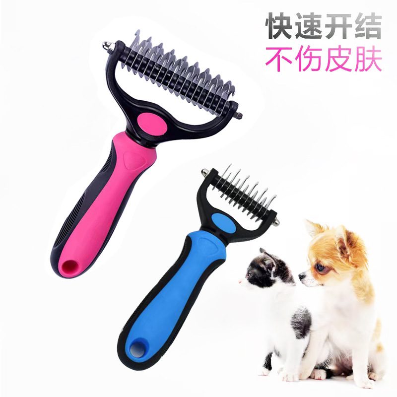 GroomDuo Set – Entfilzungsrechen und Stahlkamm für Hund und Katze – Bild 7