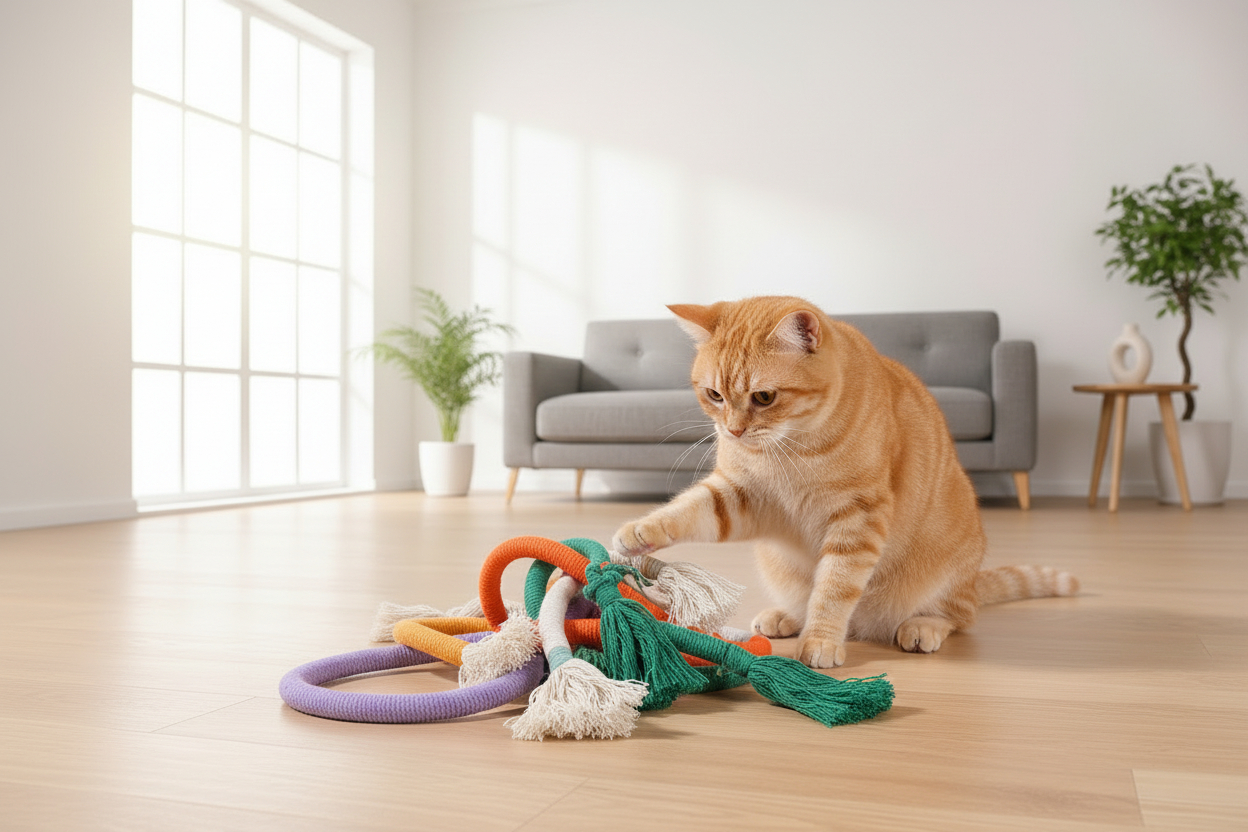 CalmRope – Baumwoll-Kauspielzeug & Zahnpflege-Spielzeug für Katzen – Bild 3