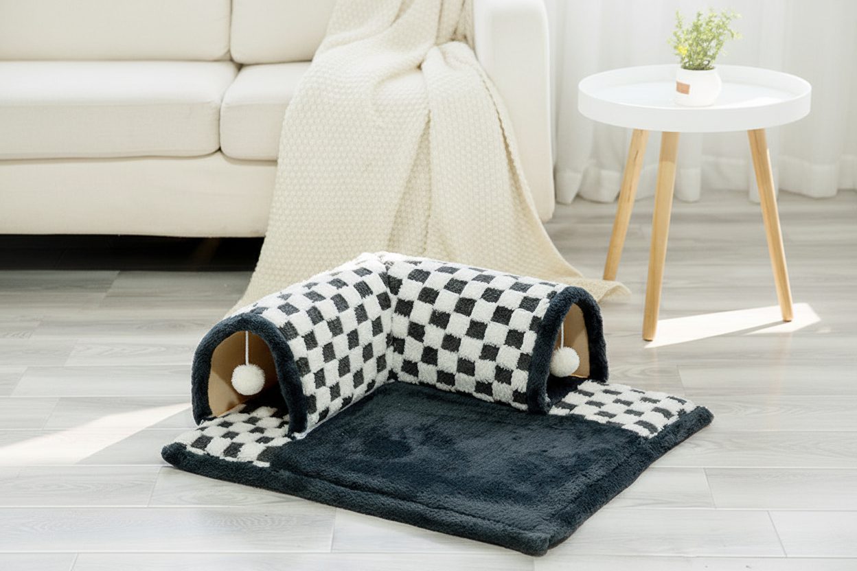 TunnelNest 2-in-1 Spielhöhle und Schlafplatz für Katzen – Bild 3
