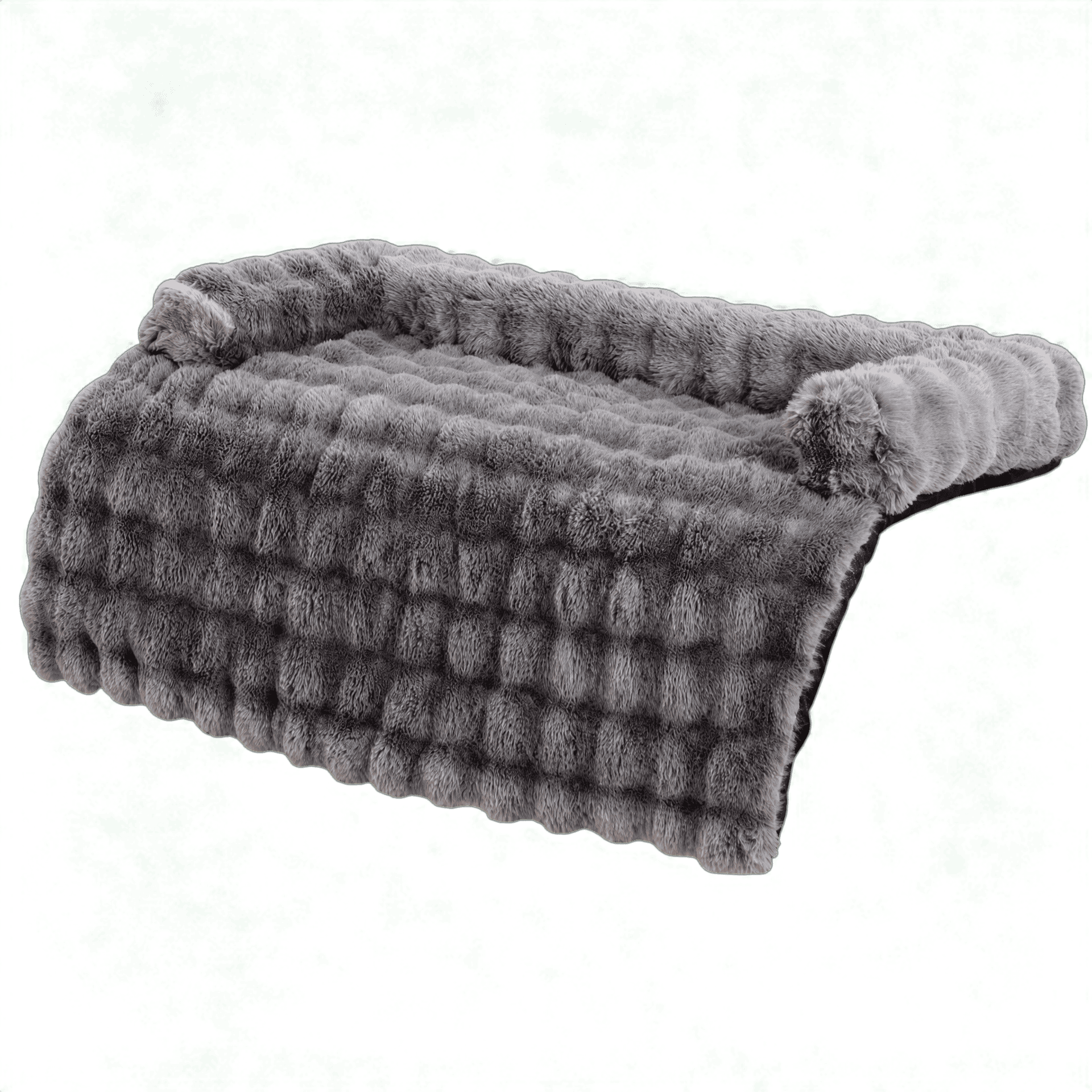 Pawvero CozyDen – Plüsch-Hundesofa, waschbar, grau – Bild 3