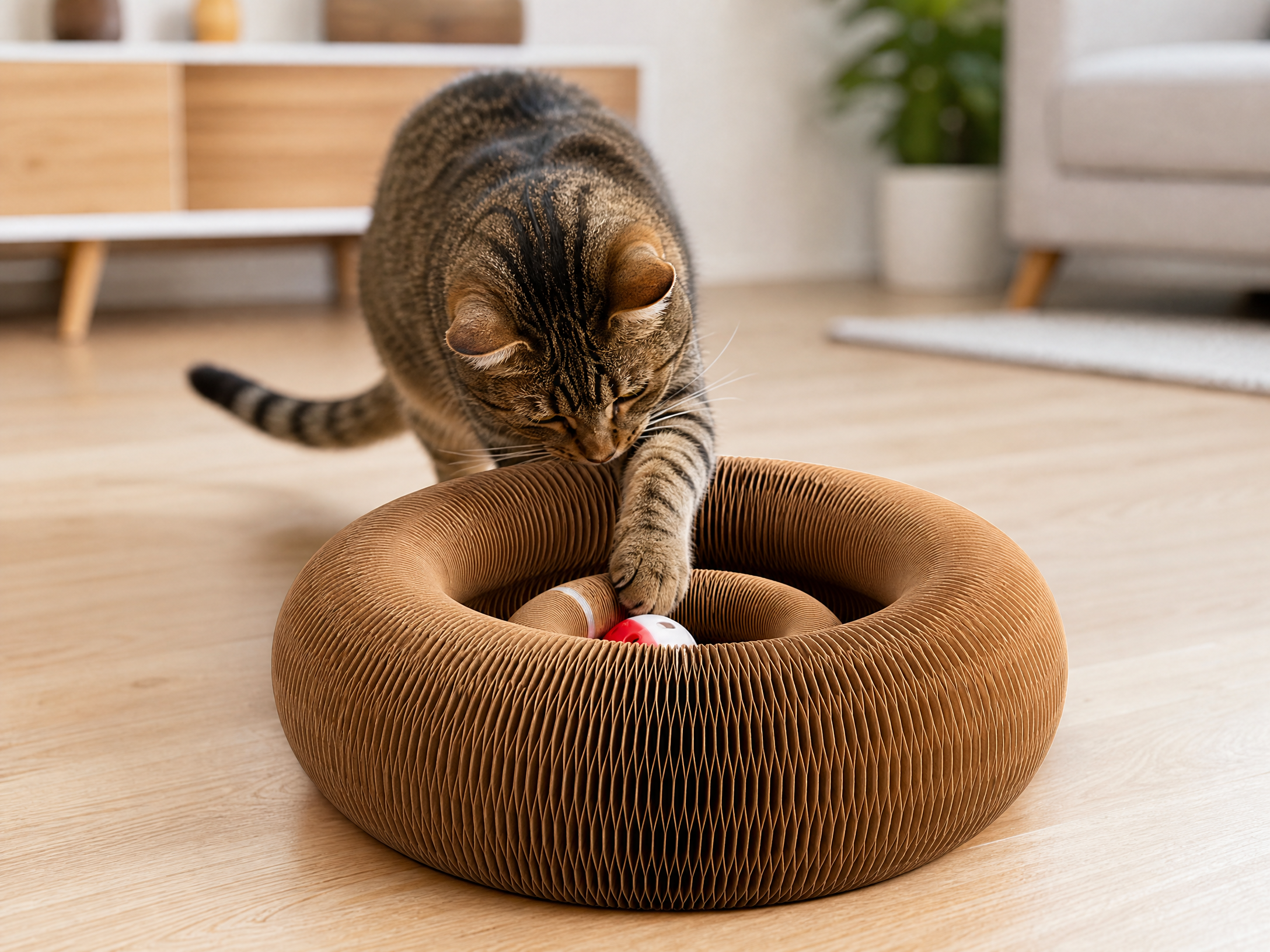 Pawvero ScratchCoil – Faltbares Kratzbrett für Katzen, krümelfrei