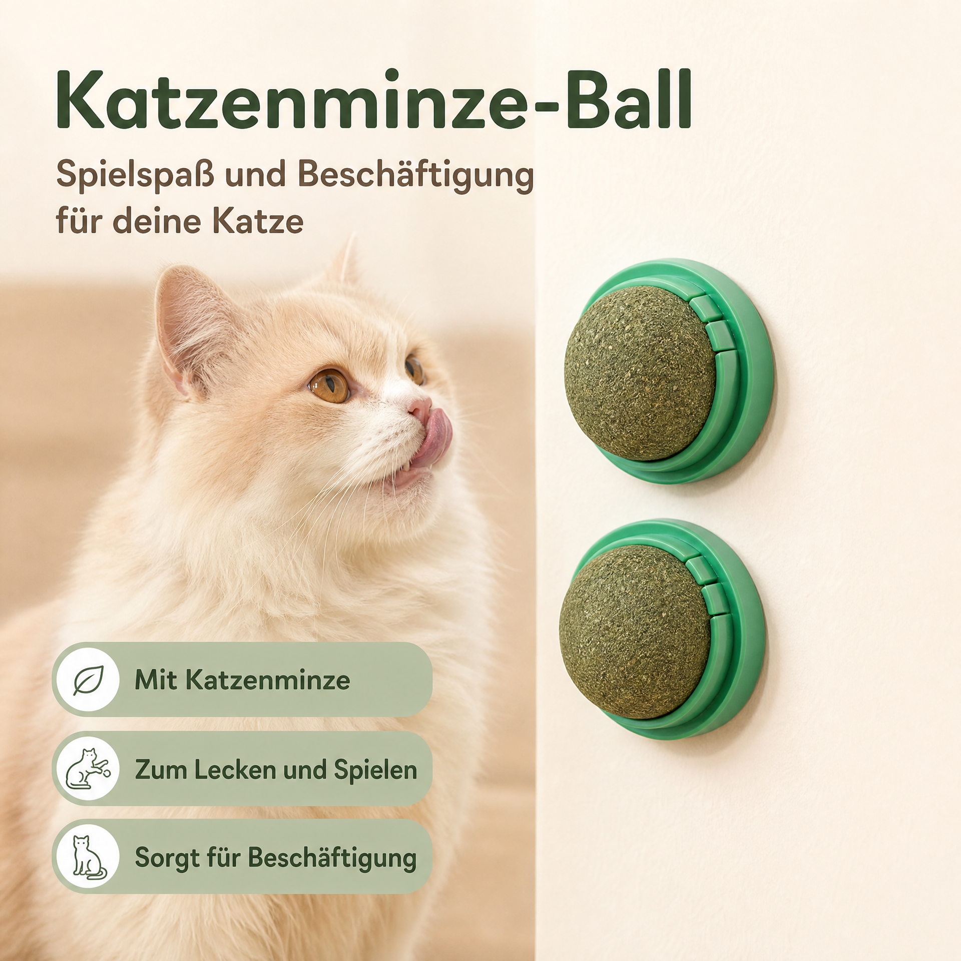 Pawvero MintyBall – Katzenminz-Kaubälle, zahnpflegend – Bild 2