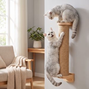 Pawvero ClimbPost – Sisal-Kratzbaum für Katzen, aus Holz